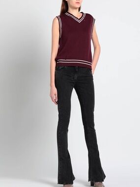 Balmain Black Skinny Flare Jeans